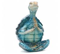 DUOAZJL Art Statue - Sea Turtle Meditation Yoga Decor Sculpture, Zen Yoga Resin Statue for Home Office Decorations, Collectible Gift Crafts(Color A)
