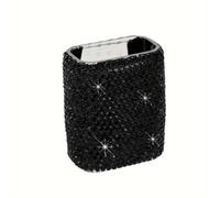 DUOAZJL Bling Car Lip Balm Holder for Chapstick and Shimmering Stick, Sparkly Crystal Lip Gloss Sleeve for Car Interior Decoration, Dashboard and Console Accessories for Women(Black)