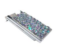 DUOAZJL Cigarette Case Rhinestone Cigarettes Storage Holder Slim Pocket Cigarette Box 20 Capacity for 100's Size Bling Metal Pill Case Smoker Gift for Women Ladies(#A)