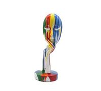 DUOAZJL Decoration Art Statue - Colorful Women Face Figurine Thinker Lady Sculpture Abstract Characters Crafts Ornaments Home Office Bedroom Living(Color 1)