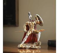 DUOAZJL Decoration Art Statue - Spartan Sculpture Armor Model Home Wine Cabinet Living Room Entrance Decoration Crafts Resin Material(20 * 10 * 17cm)