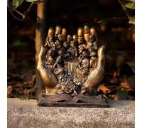 DUOAZJL Decoration Art Statue - The Last Supper Pendant 12 Saints Standing Book Display with Roses, Hand Design(Bronze)