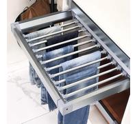 DUOAZJL Extendable Pull-Out Trouser Rack - Over-the-Washing Machine Clothes Drying Racks, Multifunctional Hidden Clothes Drying Rack, Space-Saving(Silver,450-600mm)