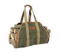 DUOAZJL Firewood Carrier Firewood Bag Heavy Duty Waxed Canvas Log Carrier Tote for Firewood, Large Fire Wood Sling Carrier with Handles for Easy Transport Carrying and Wood Stove Accessories(B)