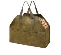DUOAZJL Firewood Carrier Firewood Bag Heavy Duty Waxed Canvas Log Carrier Tote for Firewood, Large Fire Wood Sling Carrier with Handles for Easy Transport Carrying and Wood Stove Accessories(A)