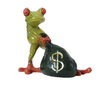 DUOAZJL Funny Art Statue Creative Craft Frog Figurine, Resin Funny Green Frogs Personalized Animal Collectible Figurines Frog Crafts for Home Office Decoration(#1)