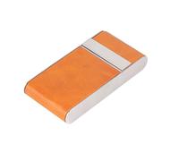 DUOAZJL Leather Cigarette case, Metal Cigarette Box, with Magnetic Switch flip top Closure Women and Men's Cigarette Holder case, Holds 20 Cigarette Storage case(#b)