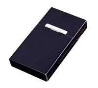 DUOAZJL Metal Cigarette Case - Cigarette Box, 20 Slim Cigarettes Portable Cigarette Case Box, Cigarette Storage Case with Magnetic Flip Closure, for Women Men Gift(Black)