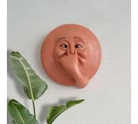 DUOAZJL Smelly Face Wall Decor, Whimsical Humorous Sculpture Bathroom Novelty Decor, Funny Pinch Nose Face Sculpture for Unique Home Accent