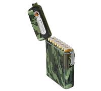 DUOAZJL Waterproof Cigarette Case with Lighter 16pcs Cigarettes Container Box, Airtight Joint Holder Cases Smell Proof(Green)