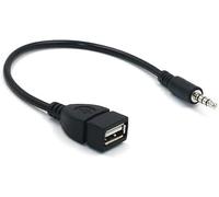 DUOBAGMA 3.5mm AUX Audio Plug to USB A Female Car Audio Adapter Cable Converter Car Radio for Car Stereos, Car GPS, CD, DVD Audio