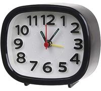 DUOBAGMA Analog Silent Alarm Clock, Snooze, Battery Operated, Portable, Quiet Small Travel Alarm Clock for Deep Sleeper