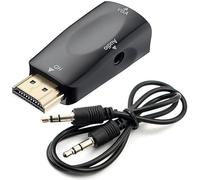 DUOBAGMA HDMI to VGA Converter, Audio Cable 1080P 60Hz HDMI Male VGA Female Adapter with Audio Transmission 3.5mm Jack Audio Socket Gold Plated Connector