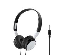 DUOBAGMA Headphones with Cable, Over Ear, Headphones Wired, Foldable Compact Cabled Headphones, 3.5mm Stereo HiFi Music Headphones (White)