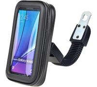 DUOBAGMA Motorcycle Universal Phone Mount Holder Waterproof Motorcycle Cell Phone Holder with Rain Cover 360° Rotation Motorbike Rearview Mirror Mount, fits All Mobile Phones and GPS Devices