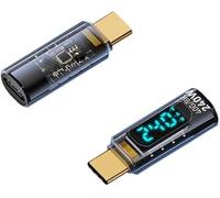 DUOBAGMA Transparent LED Display PD 240W USB4.0 40Gbps Type C to C OTG Adapter 8K@60Hz 5A Fast Charging Cable for Mobile Phone, Laptop and More