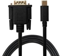 DUOBAGMA USB C to VGA Cable, USB Type C Plug to VGA Plug Cable Adapter PC Computer Monitor Gold Plated 1.8m