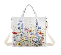 DUOBU Spring Flower Women's Tote Handbags Top Handle Satchel Shoulder Bag Crossbody Bag, A96, 13.7x4.9x12.2