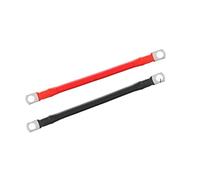 DUOCAI 8/6/4AWG 2 0AWG Super Soft Silicone Battery Connection Cable with Tinned Copper Lugs(Red+Black,6AWG-16MM2_100CM)