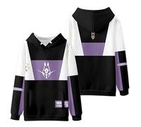 Duocuqpq Genshin Impact Hoodie Cyno Hoodie Anime Cosplay Costume 3D Printed Long Sleeve Pullover Hooded Sweatshirt (M)