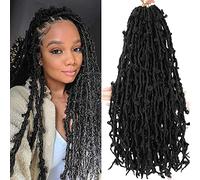 Duoduo Beauty Butterfly Locs Crochet Hair 24 Inch Pre Looped Distressed Butterfly Locs Crochet Braids Soft Messy Butterfly Locs Crochet Hair Faux Locs Crochet Hair Extensions