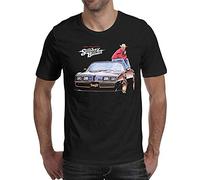 DUOduoAi Mens Black T-Shirts Burt Reynolds Smokey and The Bandit O-Neck Short Sleeve Cotton Size L