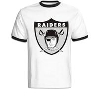 DUOduoAi Men's Oakland Raiders Cool Short Sleeve T Shirt Size XL White