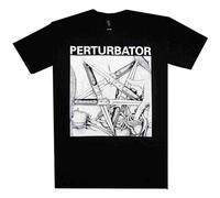 DUOduoAi Perturbator Pentaknife Mens Tshirt Death Metal Band T Shirt Size XXL Black
