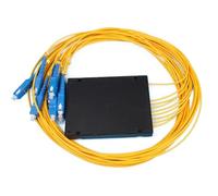 Duoduotong 1 Pack 1 to 2/8/4/16/64/32 Fiber Optic Splitter - Singlemode Box Type 1U Rack Mount Splitter Module for FTTx Networks, CATV, PON Systems (1 to 8 Box Type SC Square Head)