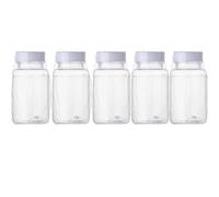 Duoduotong 5 Pack 100mL Sterile Water Sampling Environmental Sampling Bottle PS Plastic Sample Dosage Form Container (Transparent 100ml,Independently sterilized)