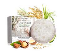 Duoffanny Rice Water Hair Shampoo Soap Bar for Hair Growth Cleanse Moisturize Nourish Strengthen Handcrafted Hair Care for Men & Women All Hair Types Eco-friendly 60g/2.1oz