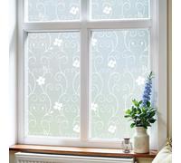 DUOFIRE Privacy Window Film Frosted Decorative Window Sticker Non Adhesive No-Glue Static Cling Glass Film Anti-UV Film (30cm X 120cm， DP014W)