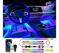 DUOFU365 - LED Car Interior Light, Dreamcolor RGB Car Interior Light, Music Sync, Strip Light for Car Under Dashboard, 12V Acrylic Light Strip for