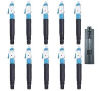Duogalia 10 Pcs LC/UPC Singlemode Fiber Optic Quick Assembly Connector SM 9/125 Mechanical Fast Connector Adapter for 0.9/2.0/3.0/2.0 * 1.6/2.0 * 3.0mm Fiber Cable