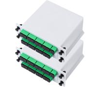 Duogalia 2-Pack SC/APC PLC Fiber Optic Splitter 1x16 Cassette Card Inserting, Optic Fiber Splitter for Home Wiring, LAN, Network Rooms, Fiber Distribution Box