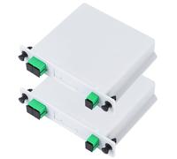 Duogalia 2-Pack SCAPC PLC Fiber Optic Splitter 1x2 Cassette Card Inserting, Optic Fiber Splitter for Home Wiring, LAN, Network Rooms, Fiber Distribution Box