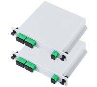 Duogalia 2-Pack SCAPC PLC Fiber Optic Splitter 1x4 Cassette Card Inserting, Optic Fiber Splitter for Home Wiring, LAN, Network Rooms, Fiber Distribution Box