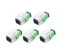 Duogalia 5 Pack SC/APC Fiber Optic Coupler Keystone Jack Modular for Patch Panels and Wall Plates Fiber Optic Cable Adapter SC Singlemode