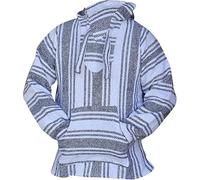 Duohropke Mexican Baja Hoodie Men's Sweatshirt Pullover Hippie Jumper Hoodie Surf Poncho Sweater Spring Autumn Sports Shirt Oversized Transition Jacket Long Sleeve Shirt with Drawstring, lightgrey, M