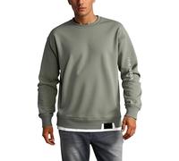 Duohropke Sweatshirt Men's Oversize Pullover with Crew Neck Fake Two Piece Long Sleeve Shirt Sweater without Hood Vintage Tops Spring Winter Work Jumper Large Sizes Jumper, Army Green, 8XL