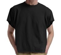 Duohropke T-Shirt Men's Boxy Cropped Raw Cut Tee Short Sleeve Crew Neck T-Shirts Casual Basic Tops Plain Summer Shirt Sports Shirt Tops Comfortable Fitness Shirt Oversized Fit Casual Shirt, black, S