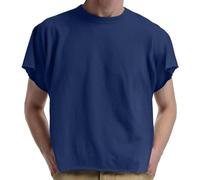 Duohropke T-Shirt Men's Boxy Cropped Raw Cut Tee Short Sleeve Crew Neck T-Shirts Casual Basic Tops Plain Summer Shirt Sports Shirt Tops Comfortable Fitness Shirt Oversized Fit Casual Shirt, dark blue