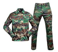 Duohropke Tactical Shirt Military Shirt and Trousers Airsoft Men's Long Sleeve BDU Combat Camouflage Camo Combat T-Shirt for Tactical Paintball Uniform Army, camouflage, S