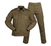 Duohropke Tactical Shirt Military Shirt and Trousers Airsoft Men's Long Sleeve BDU Combat Camouflage Camo Combat T-Shirt for Tactical Paintball Uniform Army, yellow, L