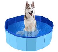 DUOJIN Foldable Dog Bathing Tub, Large PVC Pet Swimming Pool - Non-Slip Paddling Pool for Pets (120x30cm)