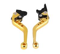 Duokon 1 Pair of 22mm 7/8" CNC Aluminum Motorcycle Clutch Lever Brake Handle Levers Universal Brake Lever Handle Double Disc Brake Master Cylinder Hydraulic(Yellow)