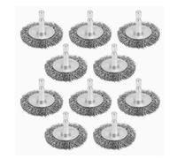 Duokon 10 Pcs Wire Brush For Drill, 1/4 Inch Hex Shank, Silver (10pcs)