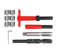 Duokon 11Pcs Thread Repair Kit Threaded Insert Repair Kit Screw Thread M16x2 Stainless Steel with Wrench Drill Tap for Auto Parts High Voltage Switchgear Equipment