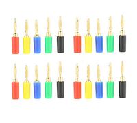 Duokon 2mm Mixed Colors Banana Plugs Gold Plated Musical Speaker Cable Wire Pin Jack Test Probes Connectors For Amplifier(20 Pcs/set)