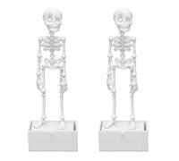 Duokon 2Pcs Dancing Skeleton Aquarium Bubbler Fish Tank Decor (White)